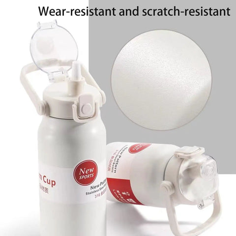 Insulated Stainless Steel Water Bottle 1300ml Leakproof Travel Cup That Keeps Drinks Hot Or Cold For All Day Hydration, focus on cap design