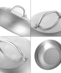 9 Inch Griddle Dome Cover For Smash Burgers And Melting Basting Shield For Flat Top Grills Stainless Steel Handle Close-up