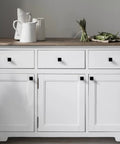 White cabinet with Six Pack Black Square Cabinet Knobs From Solid Zinc Alloy For Kitchen Cupboard Dresser And Bathroom