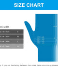 Blue Nitrile Disposable Exam Gloves Thick 3.5 Mil Powder Free Latex Free Medical Office Home Cleaning Food Handling X Large 200 Count Box Built Tough Tear Resistant Grip size chart