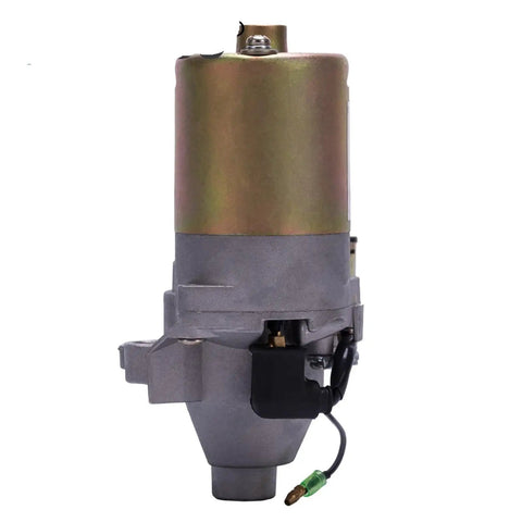 12V 0.25KW 5.5HP Electric Starter Motor For 168F 170F Diesel Engines And Gasoline Engines Plug And Play Easy Install Spare Part Durable Engine Starter To Fire Up Small Power Units., compact metal starter motor with wiring lead on white background