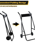 Heavy Duty Outboard Boat Motor Stand With Wheels 165 Lb Load Capacity Portable Motor Trolley folding design