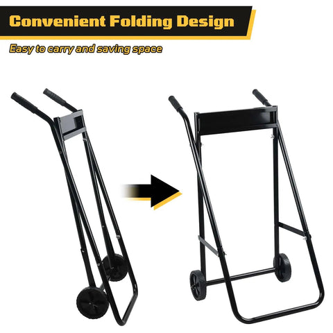 Heavy Duty Outboard Boat Motor Stand With Wheels 165 Lb Load Capacity Portable Motor Trolley folding design