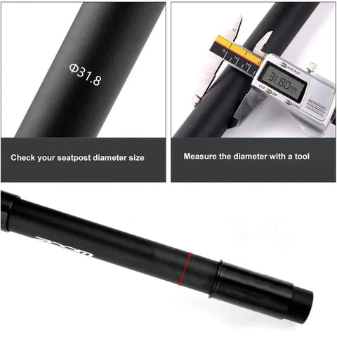 Aluminum Bicycle Seatpost Adapter Shim Sleeve 60Mm Fits 25.4 To 27.2Mm And 27.2 To 31.8Mm Seat Post To Frame CNC Machined Anti Slip Shim viewed