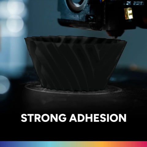 3D printed object on build plate using PLA Filament 1.75mm 1kg Spool Black, High Dimensional Accuracy +/- 0.02mm, Neatly Wound For Consistent Feeding