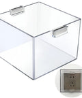 Magnetic Push Button Switch Protective Cover Square 84x84x62mm Dustproof Waterproof Shield for Computers and Power Cords.