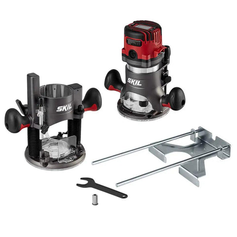 14 Amp Plunge And Fixed Base Router Kit With LCD Speed Display And Electronic RPM Feedback, accessories included