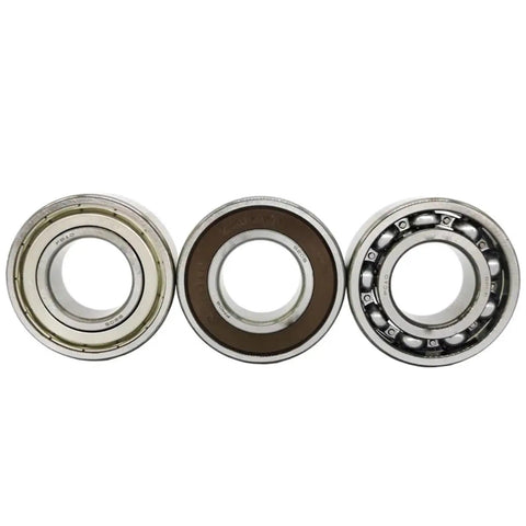 Premium Bearing Steel Single Row Deep Groove Ball Bearing High Temperature Rated With ZZ DDU Seals Metric Models 6828 To 6834, three bearings displayed.