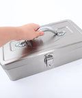 Heavy Duty Stainless Steel Toolbox With Large Capacity Tool Box Organizer And Portable Carry Handle for home workshop use