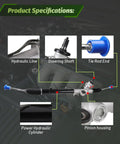 Diagram of Power Steering Rack And Pinion Assembly For Chevrolet Colorado 2004 2005 2006, showing parts like hydraulic line.