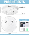 Visible Ceiling Mount Indoor WiFi Camera 1080P HD For Baby Pet Elderly Monitoring, with accessories, shown in packaging.