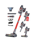 Lightweight Cordless Vacuum With Zero Tether Headache And Extended 75 Minute Battery Life delivering 55 Kpa suction with multiple attachments.