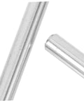 Close-up of 304 Stainless Steel Dowel Pins 100 Pieces Cylindrical Fastening Elements for shelf support in silver finish, two pins shown.
