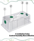 20 Pack Humidity Vented Domes For 1020 Seed Trays 7 Inch Tall Clear Plastic Greenhouse Covers With Four Green Vents