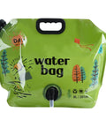 All Day Hydration On Tap Large Capacity Camping Water Container with foldable outdoor bag, green color, 8L capacity shown
