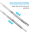12 Inch Drawer Slides Two Pack Metal Ball Bearing Side Mount Track Rail For Drawers, 10Kg Capacity, Bright Silver Finish