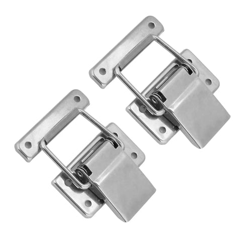 Heavy Duty 1.6 Inch Spring Loaded Toggle Latch Stainless Steel Cabinet Hasp Super Durable And Rust Proof Hardware Perfect For Trunk Box Shop Door, two-pack