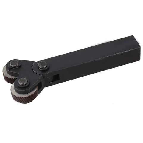 Rotating Head Knurling Tool Set With Dual Wheels For Metalworking, Coarse Diagonal Pitch, steel tool for textured metal surfaces