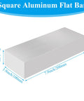 Angled side view of square aluminum flat bar, 2x4x8 in (50x100x200 mm), brushed 6061 aluminum