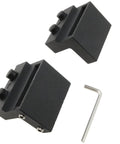 Two Pack Barn Door Stopper Set For Top Track And Roller Doors Heavy Duty Aluminum Alloy Construction With Black Powder Coat And Rubber Cladding For Quiet Operation Includes Hex Wrench