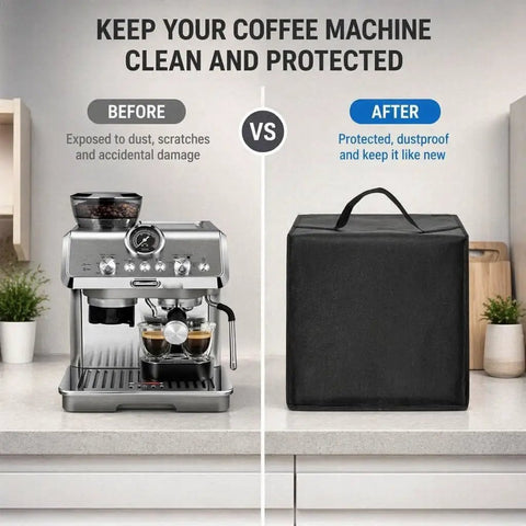 K Slim Compatible Coffee Maker Cover With Water And Dust Resistance Built In Storage Pocket Keeps Your Brew Fresh And On Point Protected Ready To Brew Fits Most Models 2020 2026 shown covering a coffee maker