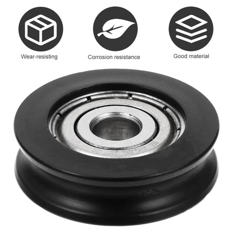 Sliding Barn Door Wheel Nylon Pulley With U Groove For Cabinet Closet And Window Doors 1.06 Inch Roller Bearing