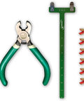 Must Have Archery Bow String Nocking Points Set With T Square Ruler And Nock Pliers Including 6 Brass Nocks For Recurve Bow