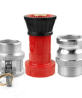 Heavy Duty 2 Inch NPSH Fire Hose Nozzle With Constant Flow Fog Thermoplastic Body Brass Stem Aluminum Camlock Fittings Industrial Grade