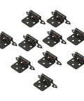 Set Of 10 Self Closing Cabinet Hinges For Wood Metal Plastic Doors, Overlay Flush Cupboard Hinges With Noise Reduction, Soft Close Action
