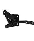 Heavy Duty Beefy Self Locking Gate Latch For Wooden Fences With Automatic Gravity Lever Longer Fasteners Pull String Black Finish Ideal Secure