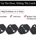 Door Lock Trim Decoration Covers For Jeep Wrangler JL JLU 2018 2026 And Gladiator JT 4 Door Pack Of 6 Black, noise reducing, sleek