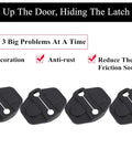 Door Lock Switch Cover Kit For Jeep Wrangler JL JLU 2018 Through 2026 And Gladiator JT Durable Black ABS Plastic 4 Piece Pack