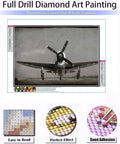 Airplane Themed Diamond Painting Kit For Adults Dope 5D Crystal Diamonds Art With Tools And Accessories DIY Home Decor Gift 20x30 Cm Canvas Unfinished Craft For Home Or Office.