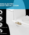 Ultra Slim Toilet Bidet Attachment With Warm Water And Cold Water Non Electric Front And Rear Wash Retractable Nozzle