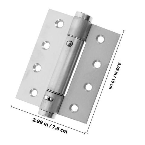 Self Closing Door Hinges 4 Inch Aluminum Alloy Spring Loaded Door Hardware Set For Home Use with auto close mechanism
