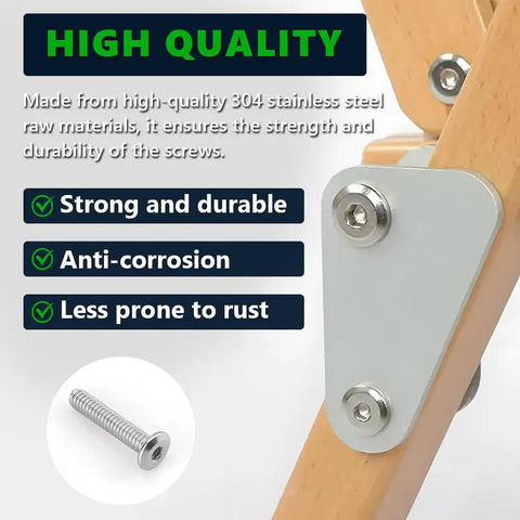 High-quality 304 stainless steel Heavy-Duty 1/4-20 X 1/2 Inch Flat Head Socket Cap Screws used for furniture assembly.