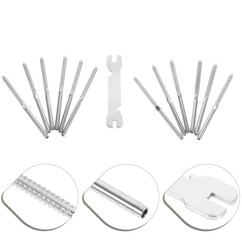 Stainless Steel Lag Screws With Left And Right Handed Threads For Deck Cable Railing Systems Built Tough Heavy Duty Deck Railing Hardware Kit
