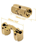 Hidden Brass Barrel Hinges Set 10 Pieces 8mm By 18mm Concealed Cabinet Hardware With 180 Degree Opening And 40 Screws For Furniture Cabinets Tables Jewelry Boxes