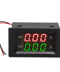 Killer Heavy Duty Dual Digital Display DC Voltmeter And Ammeter Combo Reading 0 To 300V Up To 50A IP67 Weatherproof Power Monitor with dual screens