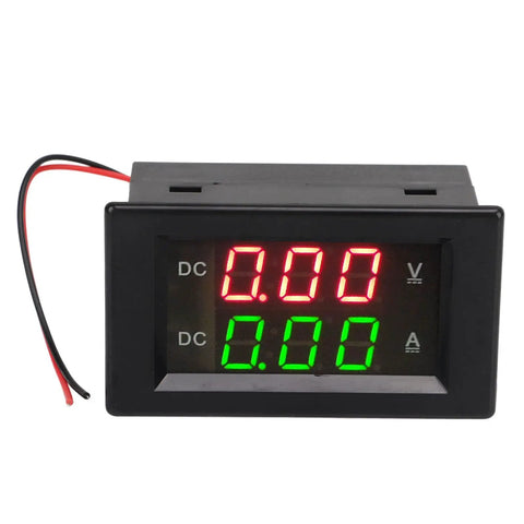 Killer Heavy Duty Dual Digital Display DC Voltmeter And Ammeter Combo Reading 0 To 300V Up To 50A IP67 Weatherproof Power Monitor with dual screens