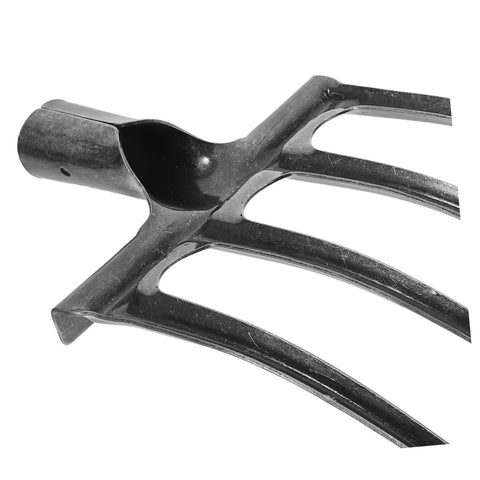 Heavy Duty Steel Four Prong Pitch Fork For Digging And Loosening Soil Manure Rake With Easy Attach To Handle Not Included