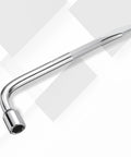 Spare Tire Lug Wrench 17mm Carbon Steel L Type Slotted End Hex Socket L Shaped Tire Repair Tool For Cars And SUVs Must Have Heavy Duty Gear Kit
