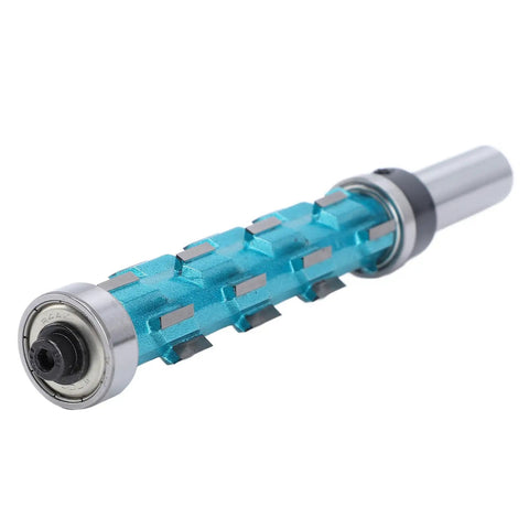 Sturdy 1/2In Shank Carbide Double Bearing Flush Trim Router Bit With 3/4In Cutting Diameter For Smooth Woodworking And Pro Finish Work, angled view.