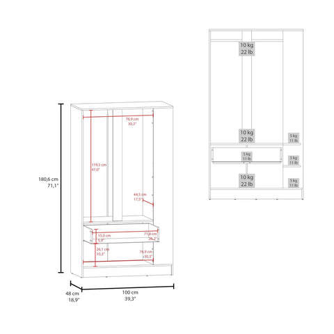Roomy Freestanding Closet Organizer With Double Doors And Built In Hanging Rod Plus Extra Storage Shelves To Keep Your Clothes Bags And Accessories Tidy Without A Single Tool Or Install Hassle Guaranteed