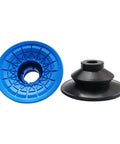 PKBG110 Dual Stage Industrial Vacuum Suction Cup Chuck In Vibrant Blue Heavy Duty Pneumatic Rubber Gripper accessory side view