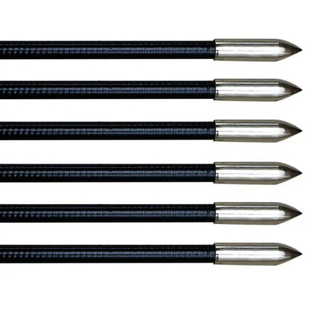 Five 100 Grain Glue On Field Points For Archery Target Practice, Replacement Arrow Tips, Fits 8mm Wood, Bamboo, Fiberglass Arrows