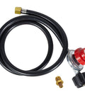 Propane Regulator With Four Foot High Pressure Hose, Adjustable 0-20 PSI Gas Burner Control For Propane Tanks, Perfect For Grills, Fire Pits