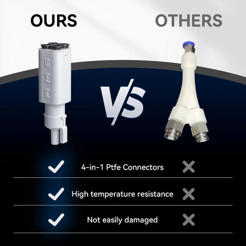 5 Way Filament Hub For Auto Switching And Multi Color Printing Compatible With Bambu Lab A1 And A1 Mini Connectors Comparison
