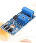 Motion Detection Vibration Sensor Module Alarm Switch with Alertor for DIY Security Systems 1 Piece High Sensitivity Vibe Sensor Drive Easy Connect Versatile Motion Alarm Module for Home Office and Industrial Use blue PCB with adjustment screw