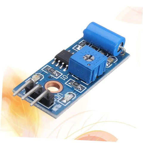 Motion Detection Vibration Sensor Module Alarm Switch with Alertor for DIY Security Systems 1 Piece High Sensitivity Vibe Sensor Drive Easy Connect Versatile Motion Alarm Module for Home Office and Industrial Use blue PCB with adjustment screw